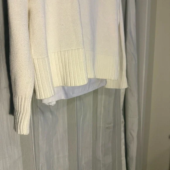 GAP Cream Turtleneck Sweater Women’s Size XL Ribbed Knit Drop Shoulder Cozy - Picture 4 of 11